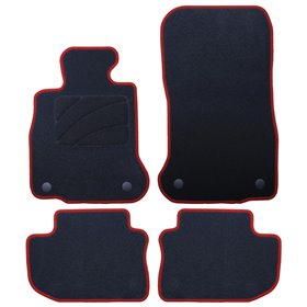 ALFOMBRA A MEDIDA BMW F06 SERIE 6 GRAND COUPE (2012-2019) 5PZ RIBETE ROJO