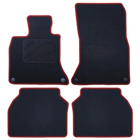 ALFOMBRA A MEDIDA BMW F07 SERIE 5 GT X-DRIVE (2009-2017) 5PZ RIBETE ROJO