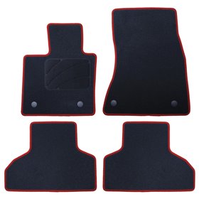 ALFOMBRA A MEDIDA BMW F15 X5 (2013-2018) 5PZ RIBETE ROJO