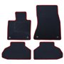 ALFOMBRA A MEDIDA BMW F16 X6 (2014-2019) 5PZ RIBETE ROJO