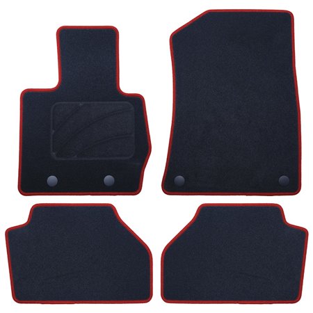 ALFOMBRA A MEDIDA BMW F26 X4 (2014-2018) 5PZ RIBETE ROJO
