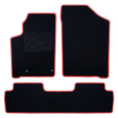 ALFOMBRA A MEDIDA CITROEN BERLINGO (1996-2008) 5PZ RIBETE ROJO