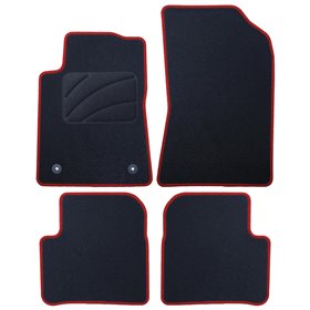 ALFOMBRA A MEDIDA CITROEN C3 (2016-PRESENTE) 5PZ RIBETE ROJO