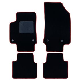 ALFOMBRA A MEDIDA CITROEN C3 AIRCROSS (2017-PRESENTE) 5PZ RIBETE ROJO