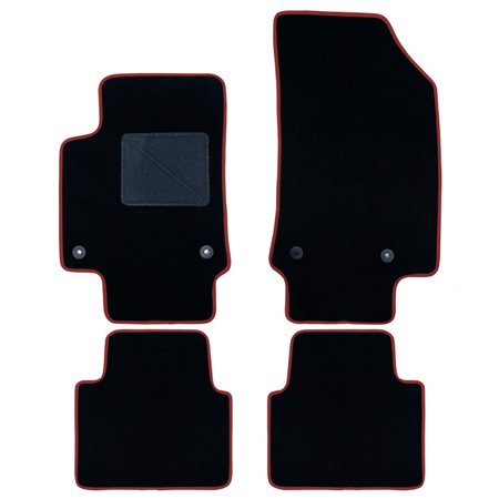 ALFOMBRA A MEDIDA CITROEN C3 AIRCROSS (2017-PRESENTE) 5PZ RIBETE ROJO