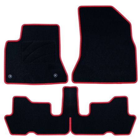 ALFOMBRA A MEDIDA CITROEN GRAND C4 PICASSO (2006-2013) 7PZ C/P RIBETE ROJO