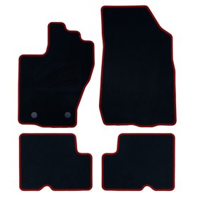 ALFOMBRA A MEDIDA DACIA DUSTER (2014-2018) 5PZ RIBETE ROJO