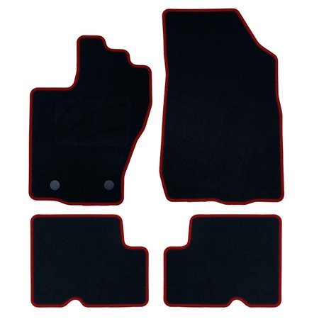 ALFOMBRA A MEDIDA DACIA DUSTER (2014-2018) 5PZ RIBETE ROJO