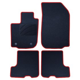 ALFOMBRA A MEDIDA DACIA SANDERO (2016-PRESENTE) 5PZ RIBETE ROJO