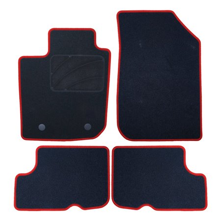 ALFOMBRA A MEDIDA DACIA SANDERO STEPWAY (2008-2012) 5PZ RIBETE ROJO