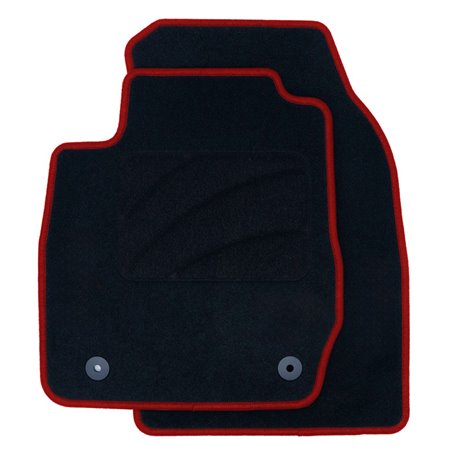 ALFOMBRA A MEDIDA FORD FIESTA (2013-2017) 5PZ RIBETE ROJO