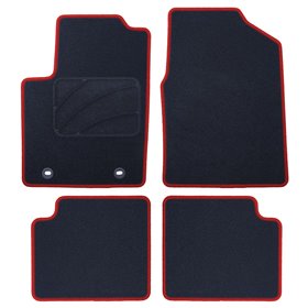 ALFOMBRA A MEDIDA FORD KA (2008-2016) 5PZ RIBETE ROJO
