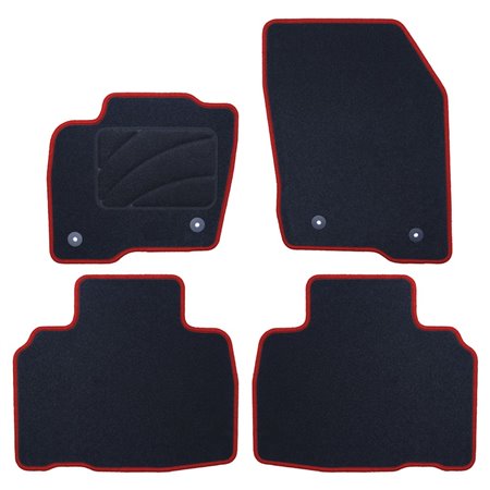ALFOMBRA A MEDIDA FORD S MAX (2015-PRESENTE) 5PZ RIBETE ROJO