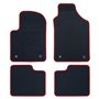 ALFOMBRA A MEDIDA FIAT 500 (2008-2020) 5PZ RIBETE ROJO