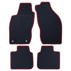 ALFOMBRA A MEDIDA FIAT MAREA (1996-2002) 5PZ O CP RIBETE ROJO