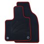 ALFOMBRA A MEDIDA FIAT 500 ELECTRICO 3+1 (DESDE 2020) 5PZ RIBETE ROJO