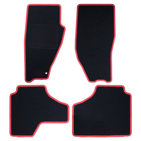 ALFOMBRA A MEDIDA JEEP CHEROKEE KK (2008-2013) 5PZ RIBETE ROJO