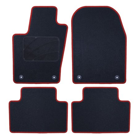ALFOMBRA A MEDIDA JEEP GRAND CHEROKEE WK2 (2011 -PRESENTE) 5PZ RIBETE ROJO