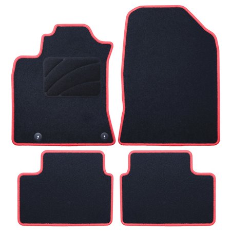 ALFOMBRA A MEDIDA KIA XCEED (2019-PRESENTE) 5PZ RIBETE ROJO
