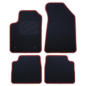 ALFOMBRA A MEDIDA LANCIA DELTA (2008-2014) 5PZ RIBETE ROJO