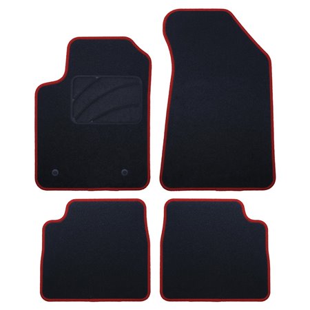 ALFOMBRA A MEDIDA LANCIA DELTA (2008-2014) 5PZ RIBETE ROJO