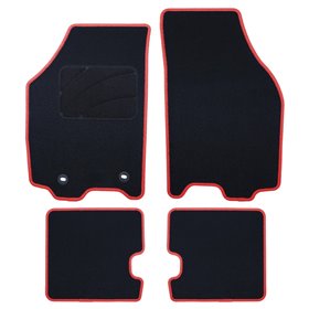 ALFOMBRA A MEDIDA LANCIA YPSILON (2006-2011) 5PZ RIBETE ROJO