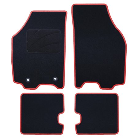 ALFOMBRA A MEDIDA LANCIA YPSILON (2006-2011) 5PZ RIBETE ROJO