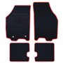ALFOMBRA A MEDIDA LANCIA YPSILON (2006-2011) 5PZ RIBETE ROJO