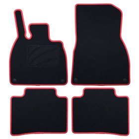 ALFOMBRA A MEDIDA MERCEDES EQS 2022 5PZ RIBETE ROJO