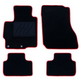 ALFOMBRA A MEDIDA MITSUBISHI ASX (2010-2016) 5PZ RIBETE ROJO
