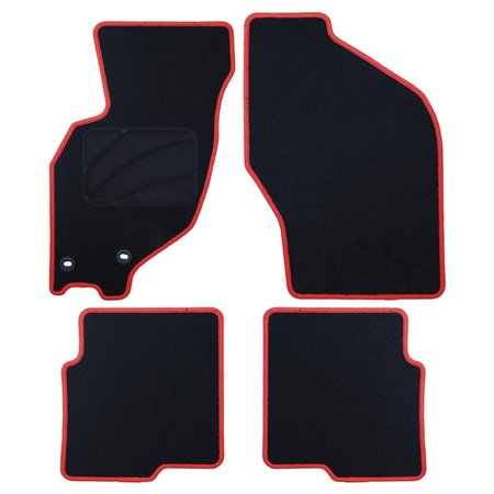 ALFOMBRA A MEDIDA MITSUBISHI SPACESTAR (1991-1998) 5PZ Y 7PZ RIBETE ROJO