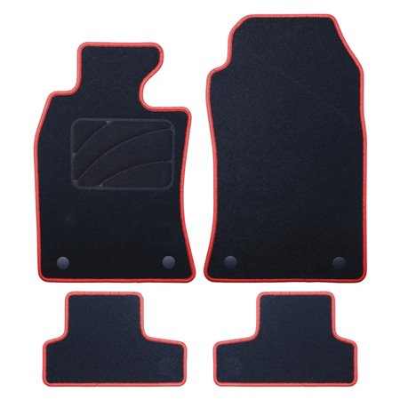 ALFOMBRA A MEDIDA MINI R52 CABRIO (2004-2009) 5PZ RIBETE ROJO