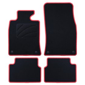 ALFOMBRA A MEDIDA MINI R55 CLUBMAN (2007-2015) 5PZ RIBETE ROJO