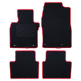 ALFOMBRA A MEDIDA MAZDA 3 (2019-PRESENTE) 5PZ RIBETE ROJO