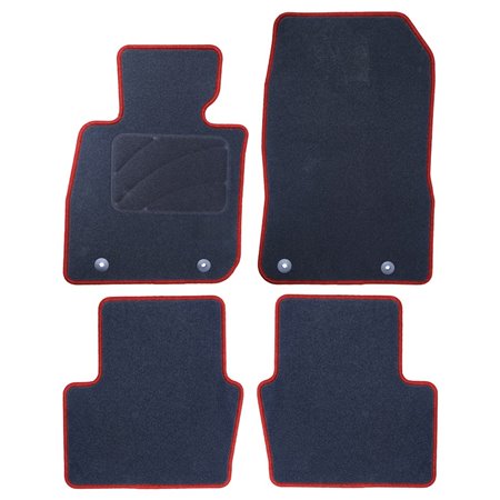 ALFOMBRA A MEDIDA MAZDA CX3 (2015-2018) 5PZ RIBETE ROJO