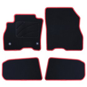 ALFOMBRA A MEDIDA NISSAN LEAF (2011-2018) 5 RIBETE ROJO