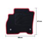 ALFOMBRA A MEDIDA NISSAN LEAF (2011-2018) 5 RIBETE ROJO