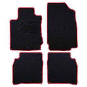 ALFOMBRA A MEDIDA NISSAN NOTE (2006-2013) 5 RIBETE ROJO