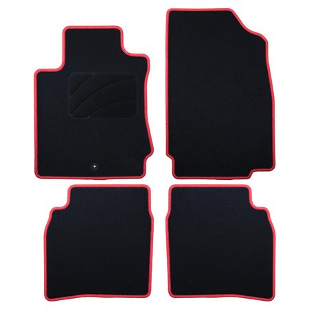 ALFOMBRA A MEDIDA NISSAN NOTE (2006-2013) 5 RIBETE ROJO