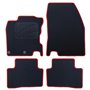 ALFOMBRA A MEDIDA NISSAN QASHQAI (2013-2017) 5PZ RIBETE ROJO