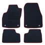 ALFOMBRA A MEDIDA OPEL ASTRA J FAMILIAR, 3 Y 5 PUERTAS (2009-2015) 5PZ RIBETE ROJO
