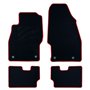 ALFOMBRA A MEDIDA OPEL CORSA D (2006-2014) 5PZ RIBETE ROJO