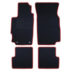 ALFOMBRA A MEDIDA PEUGEOT 406 SEDAN Y FAMILIAR (1995-2004) 5PZ O CP RIBETE ROJO