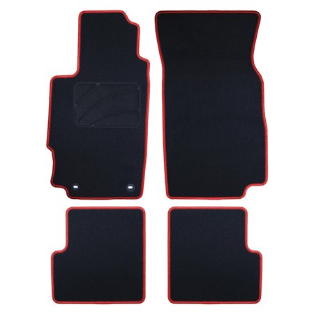 ALFOMBRA A MEDIDA PEUGEOT 406 SEDAN Y FAMILIAR (1995-2004) 5PZ O CP RIBETE ROJO