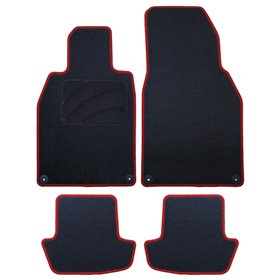 ALFOMBRA A MEDIDA PORSCHE 911 992 (2019 - ) 5 PZ RIBETE ROJO