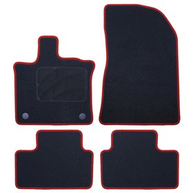 ALFOMBRA A MEDIDA RENAULT CAPTUR (2020-PRESENTE) 5PZ RIBETE ROJO