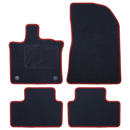 ALFOMBRA A MEDIDA RENAULT CAPTUR (2020-PRESENTE) 5PZ RIBETE ROJO