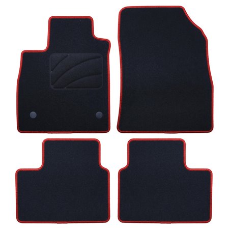 ALFOMBRA A MEDIDA RENAULT TALISMAN (2015-PRESENTE) 5PZ RIBETE ROJO