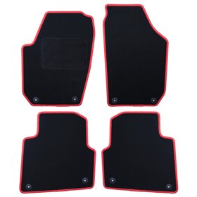 ALFOMBRA A MEDIDA SKODA ROOMSTER (2006-2015) 5 RIBETE ROJO