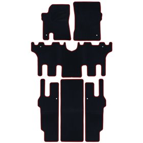 ALFOMBRA A MEDIDA SSANGYONG RODIUS (2004-2013) PRECIO XXL XXL RIBETE ROJO